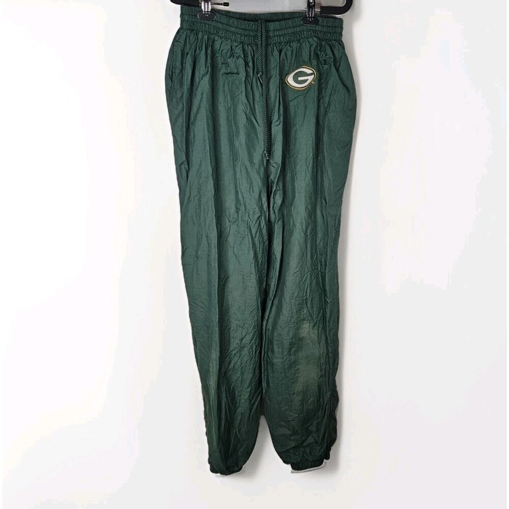 VTG 1994 Men's Champion Green Bay Packers Nylon Windbreaker Track Pants XL FLAW